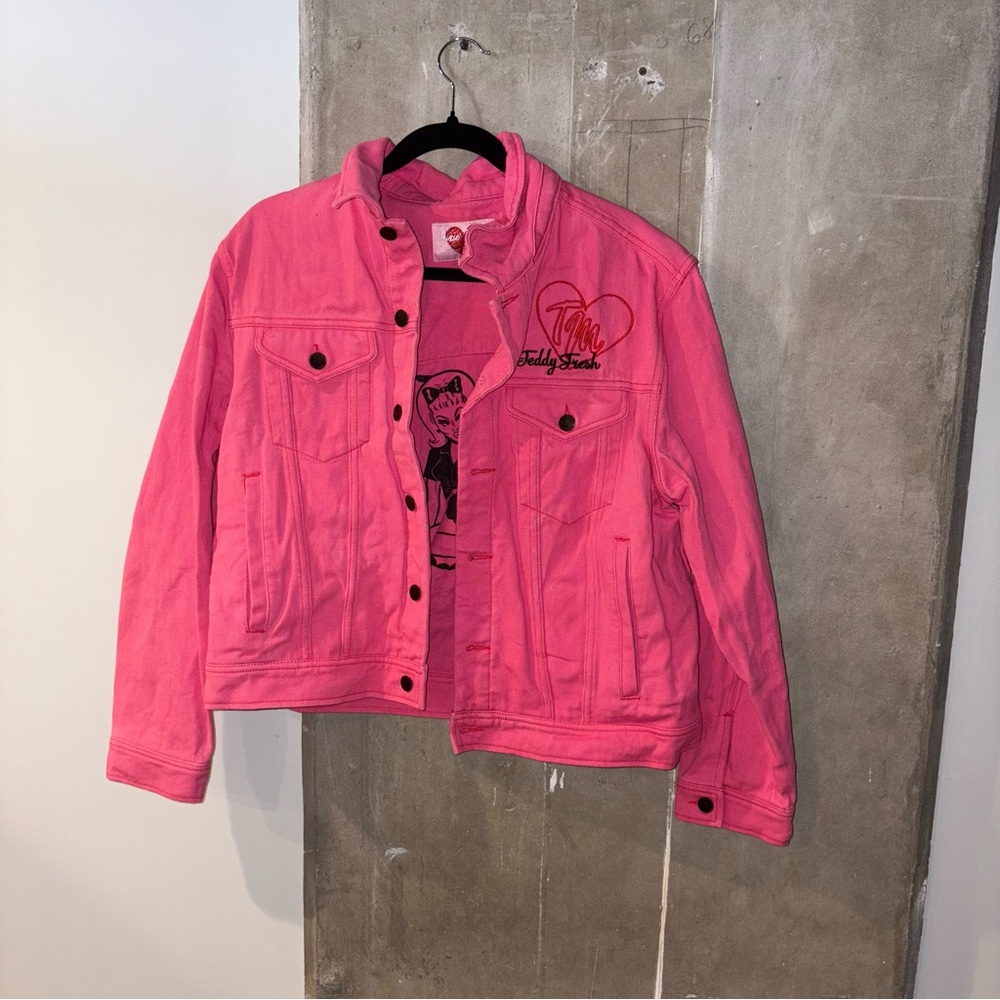 Teddy Fresh Pink Jean Jacket